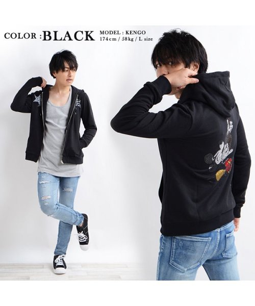 セール ディズニー 男女兼用 ペアルック パーカー ミッキー カップル ペア ジッズ メンズ レディース トップス 長袖 可愛い オシャレ お洒落 Mickey Dis ワンフォークロージング 1111clothing Magaseek