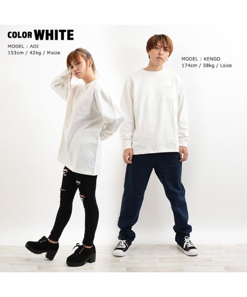 1111clothing(ワンフォークロージング)/トップス 長袖 tシャツ ビッグtシャツ メンズ レディース 韓国 ファッション 韓国ファッション ペアルック カップル お揃い 服 カットソー 白 グレー ネ/img04