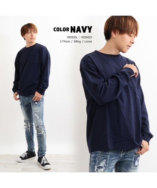 1111clothing(ワンフォークロージング)/トップス 長袖 tシャツ ビッグtシャツ メンズ レディース 韓国 ファッション 韓国ファッション ペアルック カップル お揃い 服 カットソー 白 グレー ネ/img16