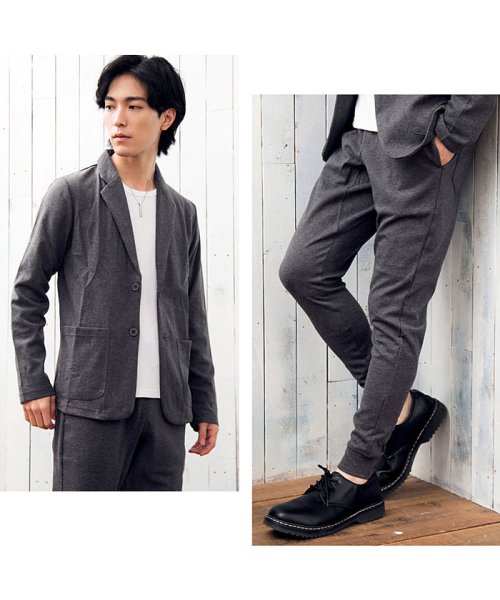 セール 上下セット スウェットテーラードジャケットとジョガーパンツ トップイズム Topism Magaseek セール 上下セット スウェットテーラードジャケットとジョガーパンツ トップイズム Topism Magaseek