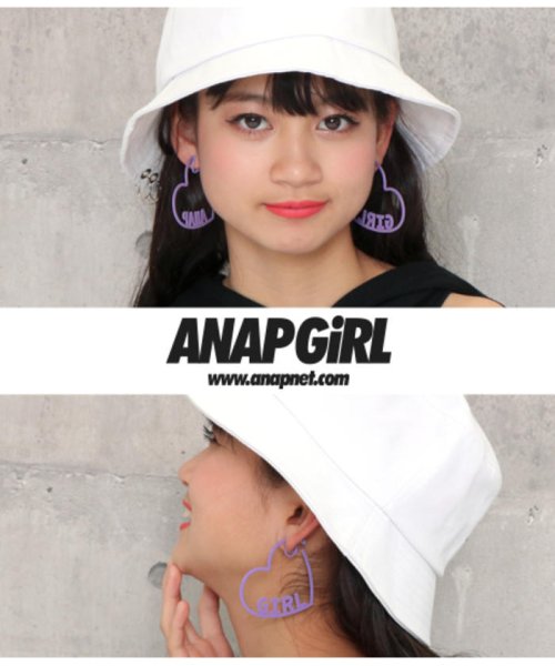 ANAP　GiRL(アナップガール)/ロゴ入りハートフープイヤリング/img01