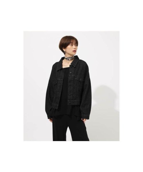 AZUL by moussy(アズールバイマウジー)/BACK SLIT OVER DENIM JACKET/img01