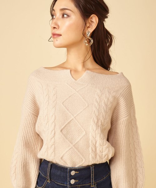 セール ケーブルオフショルダーニット ロイヤルパーティー Royal Party Magaseek