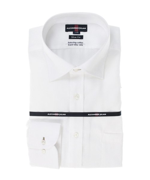 TAKA-Q(タカキュー)/綿100% 形態安定 スリムフィット ワイドカラー長袖シャツ/img01