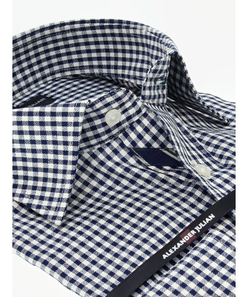 TAKA-Q(タカキュー)/綿100% 形態安定 レギュラーフィット ワイドカラー長袖シャツ/img02