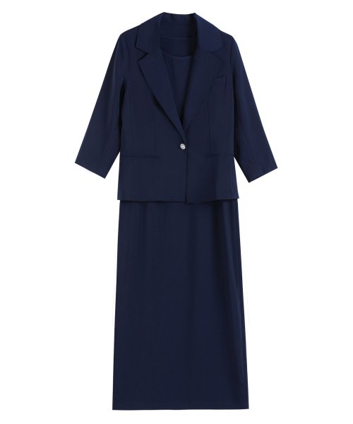 DRESS+(ドレス プラス)/テーラードジャケットとフレンチスリーブのスーツセットアップ/img01