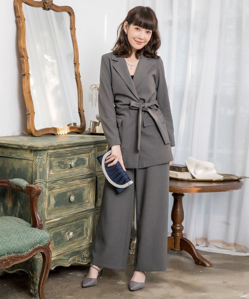 ジャケットとワイドパンツの結婚式セットアップスーツドレス ドレス スター Dress Star Magaseek