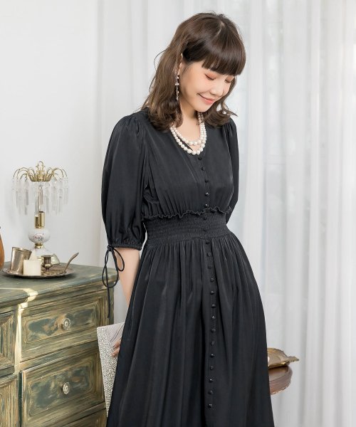 ハイウエストシャーリング切替ミモレ丈結婚式ワンピース ドレス スター Dress Star Magaseek ハイウエストシャーリング切替ミモレ丈結婚式ワンピース ドレス スター Dress Star Magaseek