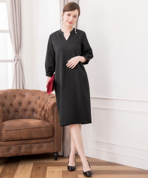 スキッパ シャツワンピース 結婚式お呼ばれ二次会パーティードレス ドレス スター Dress Star Magaseek