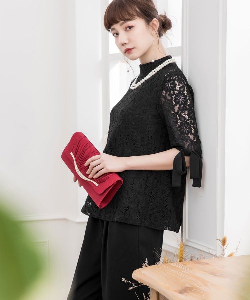 レース ペプラムトップスセットアップドレス 結婚式ワンピース お呼ばれパーティードレス ドレス スター Dress Star Magaseek