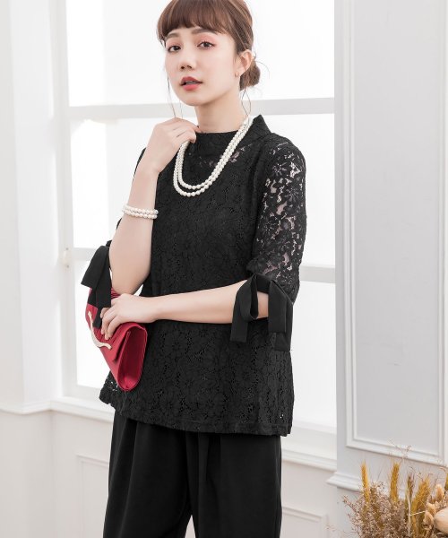 レース ペプラムトップスセットアップドレス 結婚式ワンピース お呼ばれパーティードレス ドレス スター Dress Star Magaseek