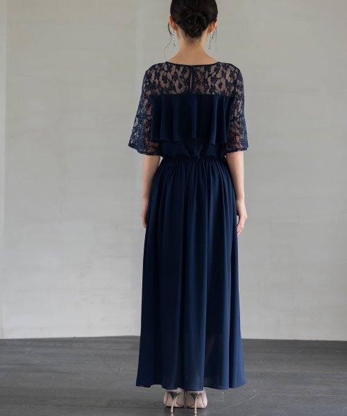 DRESS+(ドレス プラス)/胸元フリルのレースドレス・結婚式ワンピース・お呼ばれパーティードレス/img06