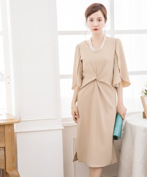 ウエスト絞りデザインワンピースドレス ドレス スター Dress Star Magaseek
