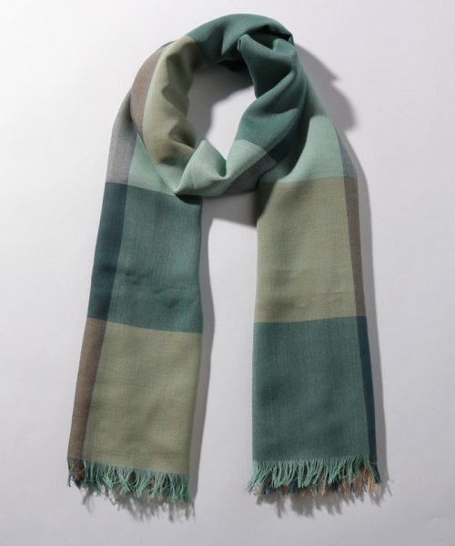 Johnstonsブロックチェックストール 502872924 オールド