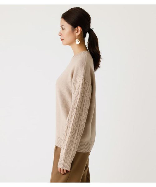 AZUL by moussy(アズールバイマウジー)/ARM CABLE KNIT TOPS/img20