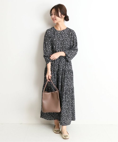 フラワープリントティアードワンピース スローブ イエナ Slobe Iena Magaseek