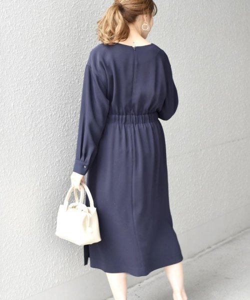 セール リサイクルポリエステルキーネックワンピース フォーマル対応 シップス ウィメン Ships Women Magaseek