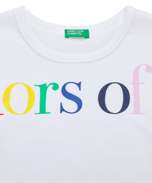 BENETTON (UNITED COLORS OF BENETTON GIRLS)(ユナイテッド　カラーズ　オブ　ベネトン　ガールズ)/ドロップショルダーロゴ長袖Tシャツ・カットソー/img01