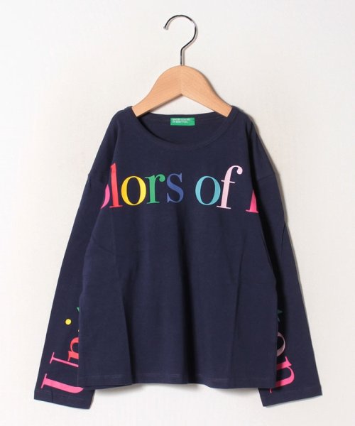 BENETTON (UNITED COLORS OF BENETTON GIRLS)(ユナイテッド　カラーズ　オブ　ベネトン　ガールズ)/ドロップショルダーロゴ長袖Tシャツ・カットソー/img09