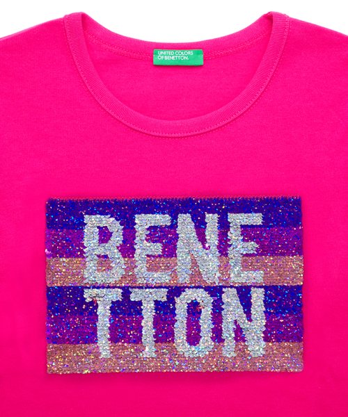 BENETTON (UNITED COLORS OF BENETTON GIRLS)(ユナイテッド　カラーズ　オブ　ベネトン　ガールズ)/リバーシブルスパンコールロゴ長袖Tシャツ・カットソー/img08