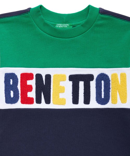 BENETTON (UNITED COLORS OF BENETTON BOYS)(ユナイテッド　カラーズ　オブ　ベネトン　ボーイズ)/スウェットカラーブロックロゴトップス/img01