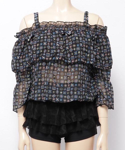 セール 3点セット トップス付きビキニ 水着 体形カバー レディース フリル フリルトップ ガーリー パンツ ビキニ 水着 ママ水着 ママ スイムウエア 海 リゾート Aimoha アイモハ Aimoha Magaseek