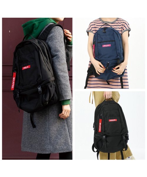 G.NINE(ジーナイン)/MILKFED ミルクフェド NEO BIG BACKPACK BAR リュック バックパック レディース 通勤 通学 ナイロン ボックスロゴ ストリート カジ/img13