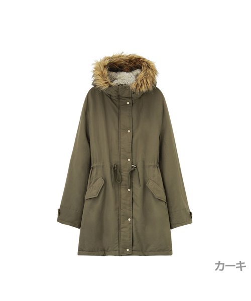 MAC HOUSE(women)(マックハウス（レディース）)/Navy ネイビー 裏ボアモッズコート DT196－WO001/img10