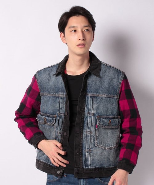 LEVI’S OUTLET(リーバイスアウトレット)/TYPE 2 HYBRID TRUCKER WOODSMAN TRUCKER/img09