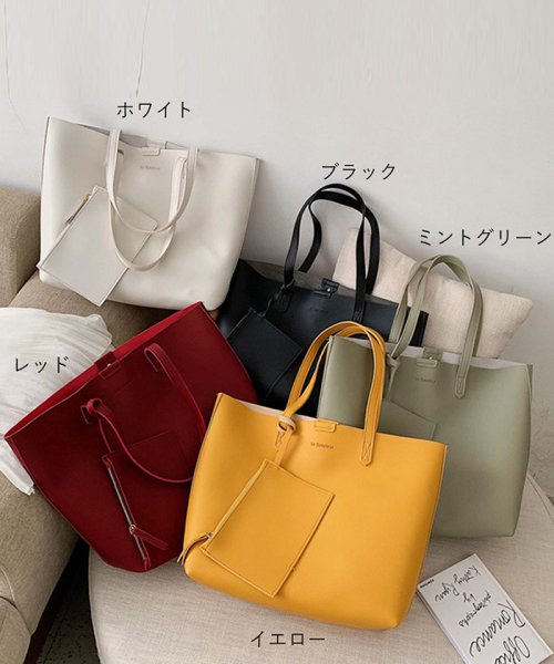 セール Off トートバッグ レディース ハンドバッグ 肩掛けバッグ ポーチ付き 大容量鞄 韓国 通勤通学 ミニミニストア Miniministore Magaseek