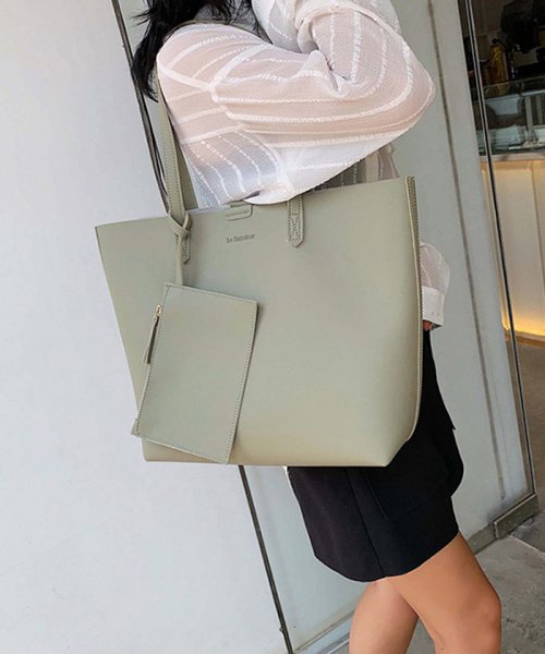 トートバッグ レディース ハンドバッグ 肩掛けバッグ ポーチ付き 大容量鞄 韓国 通勤通学 ミニミニストア Miniministore Magaseek