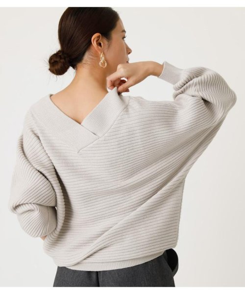 AZUL by moussy(アズールバイマウジー)/2WAY RIB SWITCH KNIT TOPS/img09