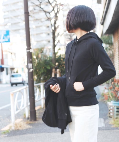 コットンラグランプルオーバー パーカー レディース ロングスリーブ プルオーバー トップス フード ラグラン スウェット 無地杢グレー Aimoha アイモハ Aimoha Magaseek