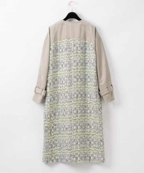 ツイードコンビノーカラーコート 502937998 グレースコンチネンタル