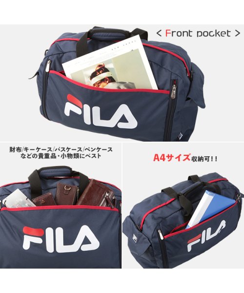 FILA(フィラ)/FILA フィラ ボストンバッグ 50L 修学旅行 林間学校 男子 女子 軽量 拡張 かわいい メンズ レディース 3泊/4泊 7583/img09