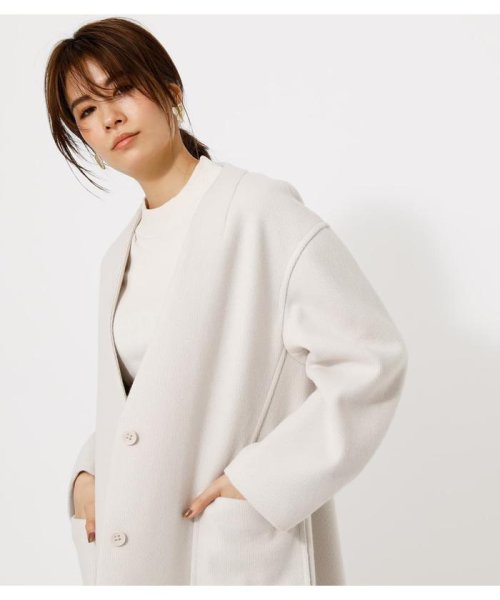 AZUL by moussy(アズールバイマウジー)/COLLARLESS MIDY COAT/img02