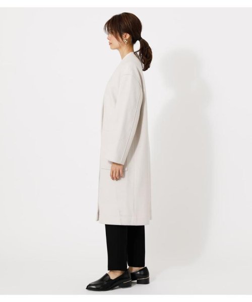 AZUL by moussy(アズールバイマウジー)/COLLARLESS MIDY COAT/img04