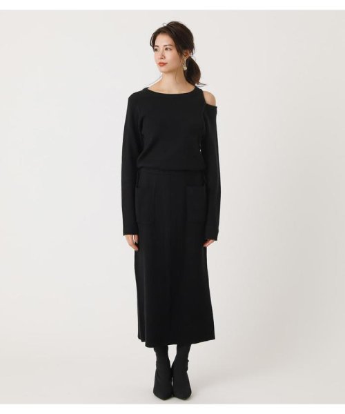 AZUL by moussy(アズールバイマウジー)/SHOULDER SLIT KNIT ONE－PIECE/img03