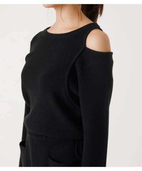 AZUL by moussy(アズールバイマウジー)/SHOULDER SLIT KNIT ONE－PIECE/img06