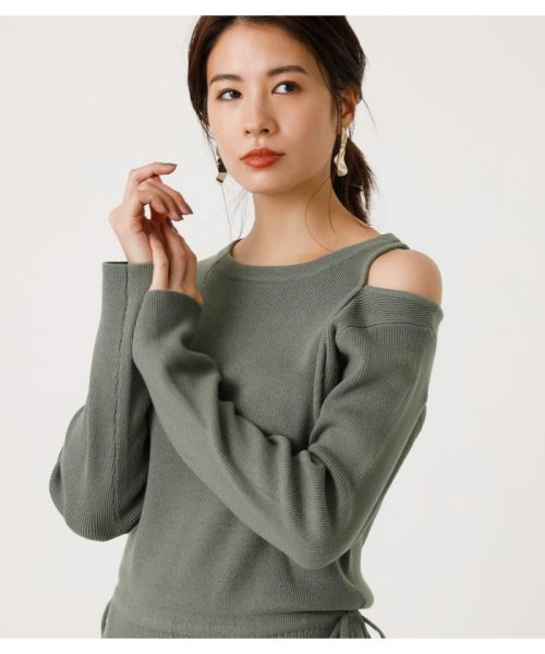 AZUL by moussy(アズールバイマウジー)/SHOULDER SLIT KNIT ONE－PIECE/img18
