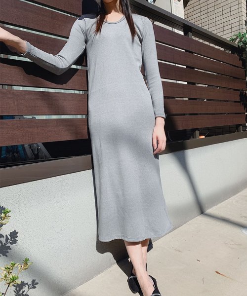 セール マキシワンピース 無地 レディース マキシ丈ワンピ ロング長袖 シンプル 黒 ルームウェア 秋 冬 秋冬 セイヘイショップ Seiheishop Magaseek