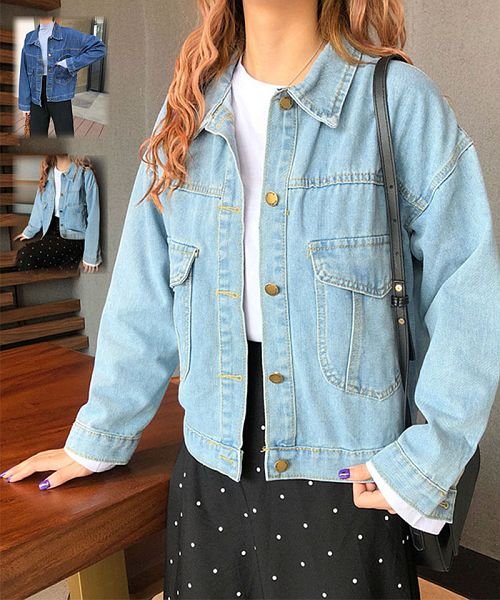 セール デニムジャケット レディース アウター カジュアル ジージャン 秋 冬 秋物 ショッピングゴー Shoppinggo Magaseek
