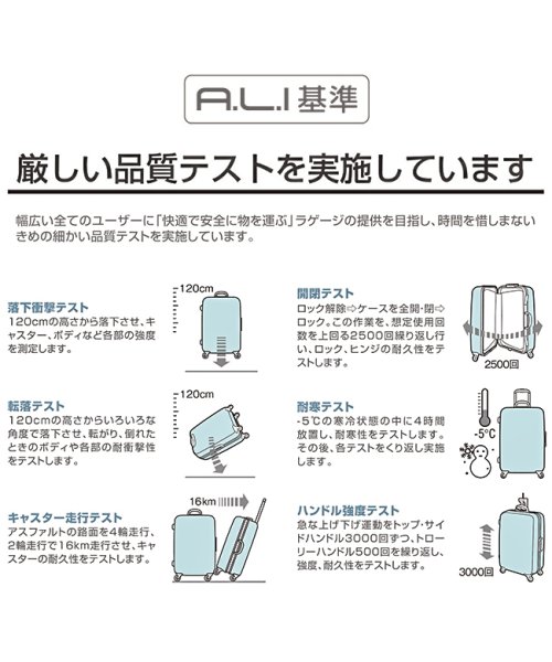 ASIA LUGGAGE(アジアラゲージ)/アジアラゲージ アリマックス2 スーツケース Lサイズ 80L フレーム アルミフレーム 大容量 大型 ALIMAX2 ali－011r－26 キャリーケース/img15