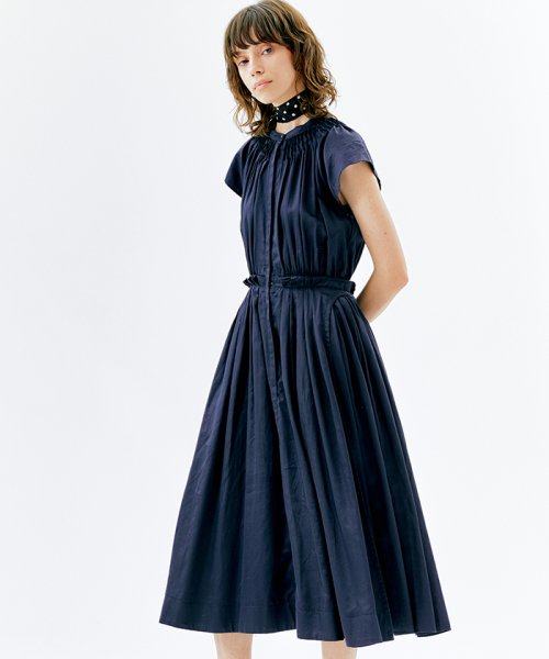 クーポン開催中 セール 60 Off コットンサテンタックワンピース ランバンオンブルー Lanvin En Bleu Magaseek