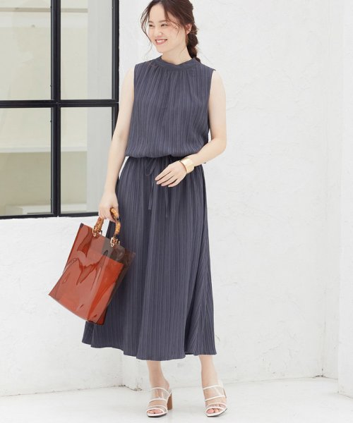 セール ハイネック楊柳ノースリーブワンピース ビス Vis Magaseek