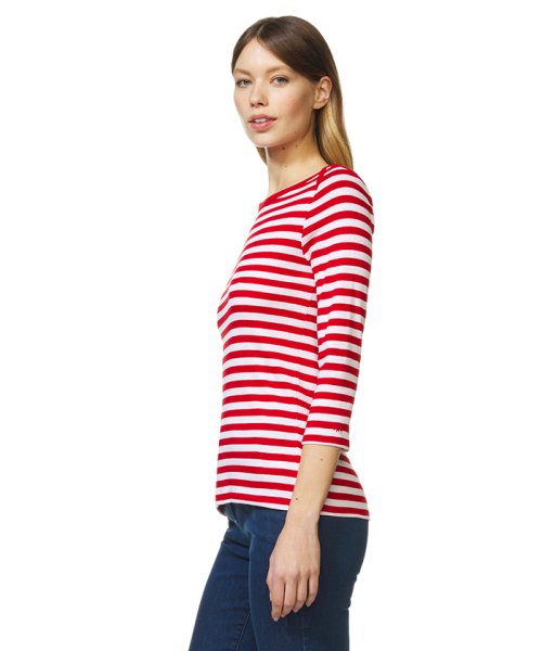 BENETTON (women)(ベネトン（レディース）)/コットンボートネックボーダー7分袖Tシャツ・カットソー/img39