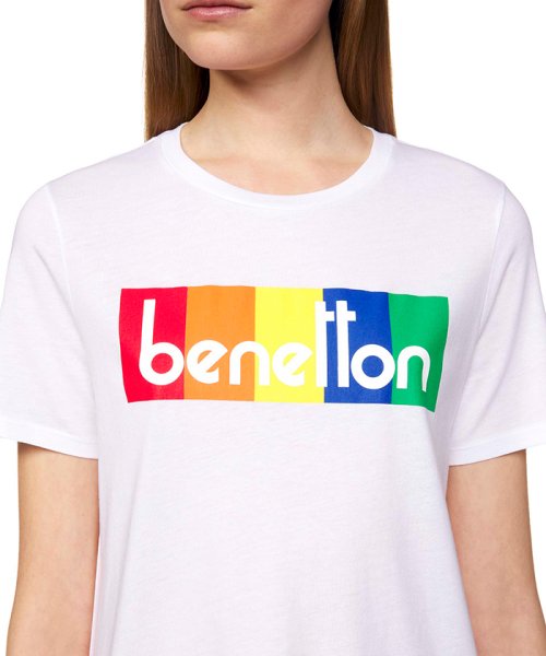 BENETTON (women)(ベネトン（レディース）)/モダールコットンブランドロゴ半袖Tシャツ・カットソー/img12