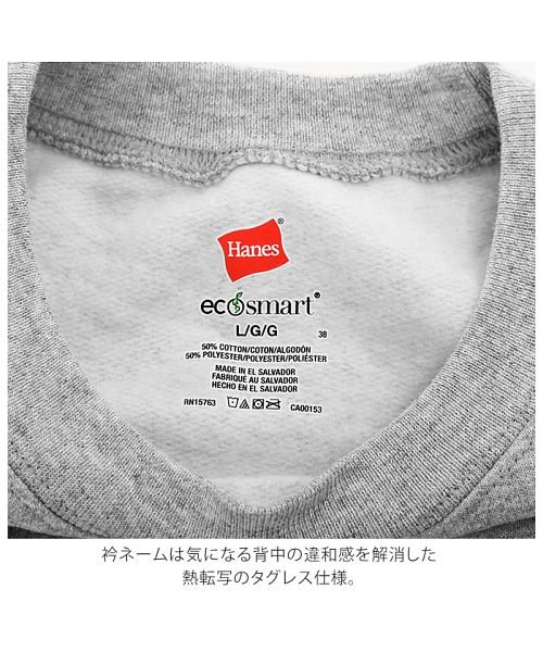 BACKYARD FAMILY(バックヤードファミリー)/Hanes ヘインズ P1607 7.8oz Ecosmart Sweatshirt/img04