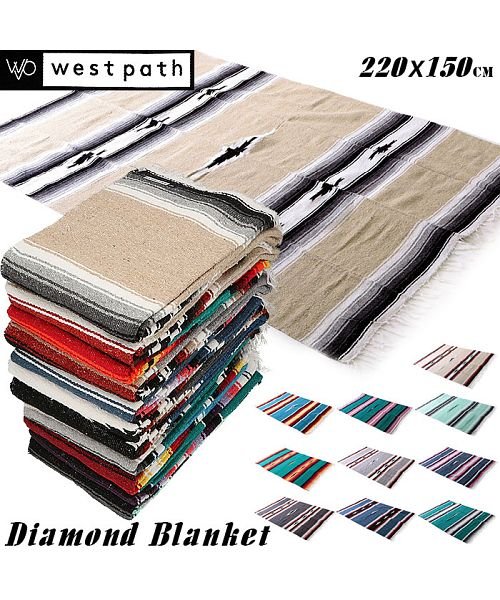 BACKYARD FAMILY(バックヤードファミリー)/west path ウェストパス Diamond Blanket 73x48/img01