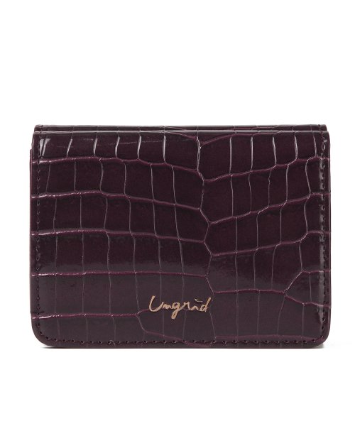 UNGRID bag(アングリッド　バッグ)/シャイニースモールクロコ 三つ折りミニ財布/img21